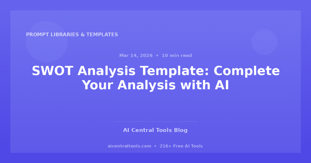 SWOT Analysis Template: Complete Your Analysis with AI