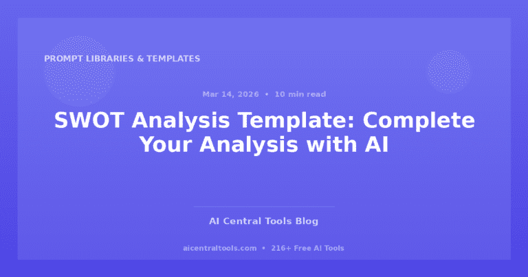 SWOT Analysis Template: Complete Your Analysis with AI