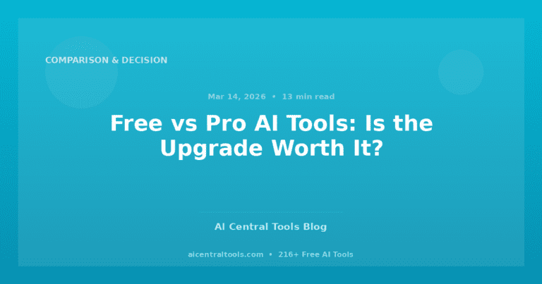 Free vs Pro AI Tools: Is the Upgrade Worth It?