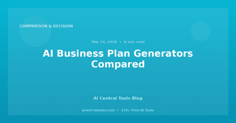 AI Business Plan Generators Compared