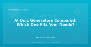 AI Quiz Generators Compared: Which One Fits Your Needs?