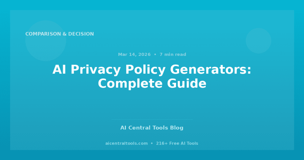 AI Privacy Policy Generators: Complete Guide