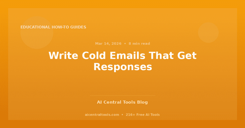 Write Cold Emails That Get Responses