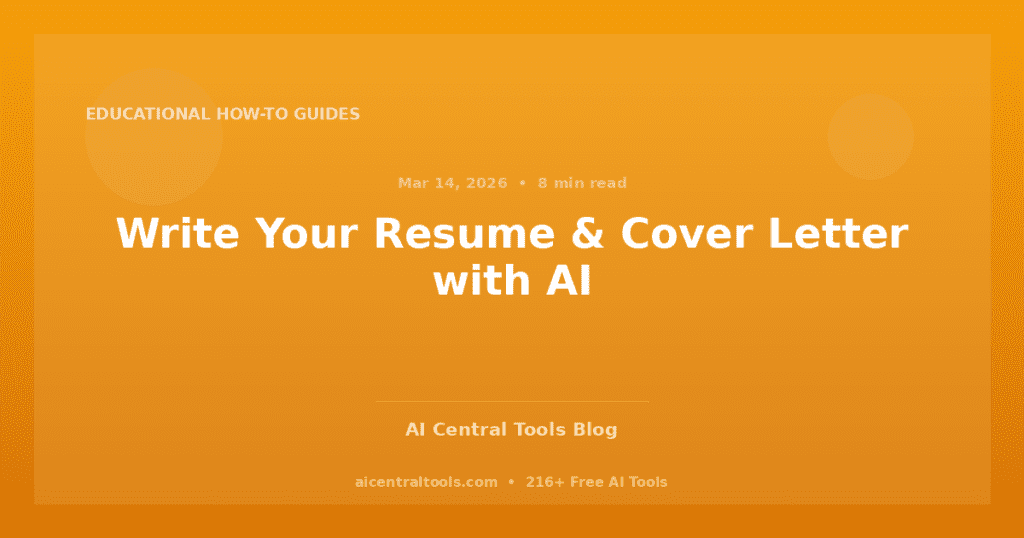 Write Your Resume & Cover Letter with AI