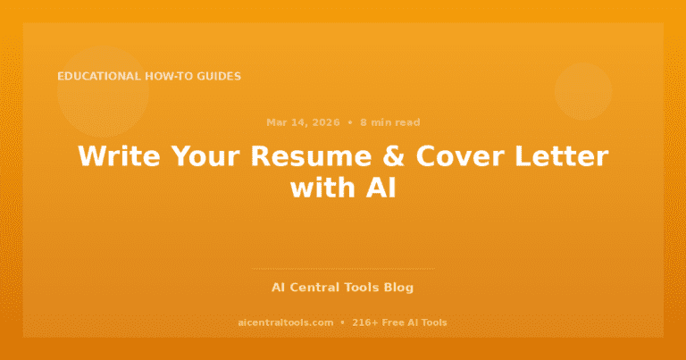Write Your Resume & Cover Letter with AI