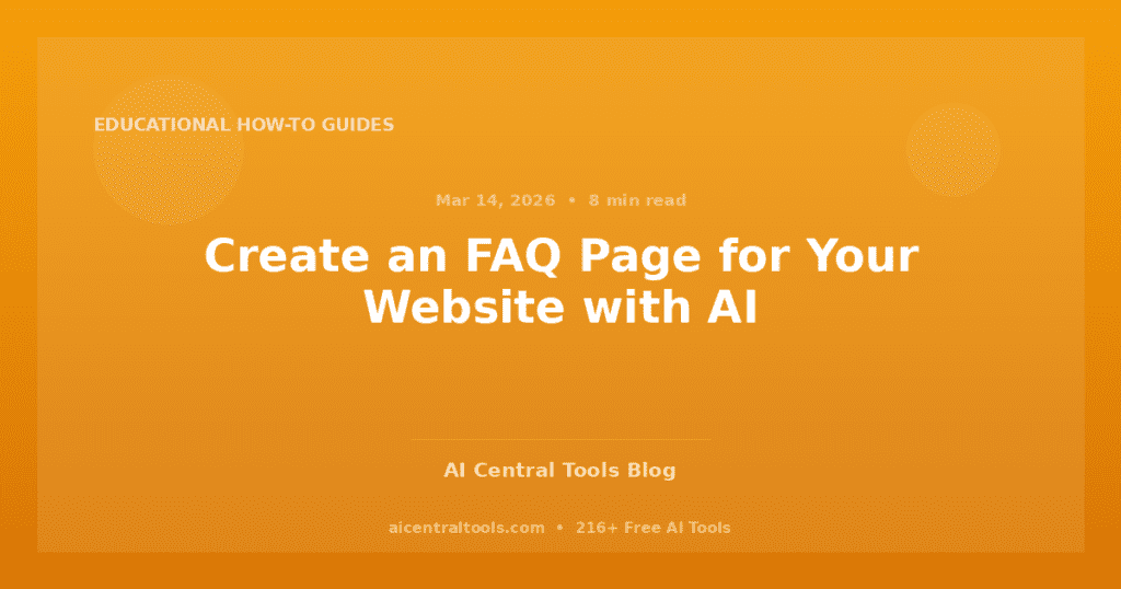 Create an FAQ Page for Your Website with AI