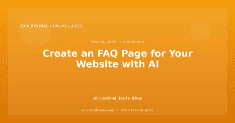 Create an FAQ Page for Your Website with AI