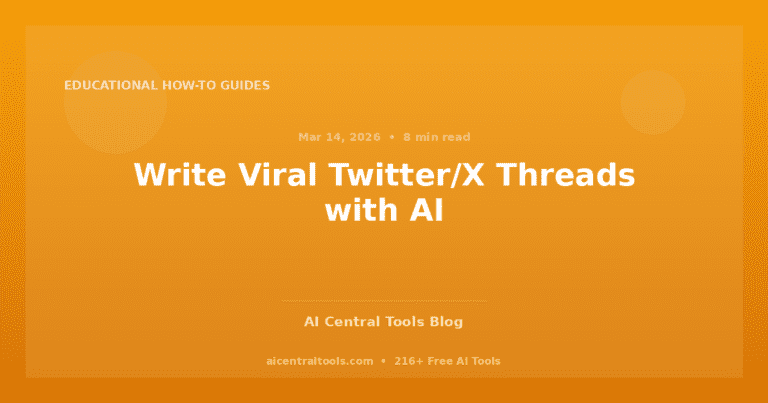 Write Viral Twitter/X Threads with AI