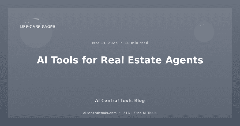 AI Tools for Real Estate Agents