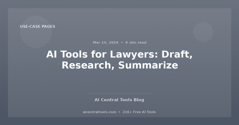 AI Tools for Lawyers: Draft, Research, Summarize