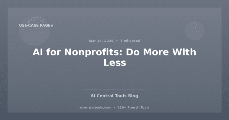 AI for Nonprofits: Do More With Less