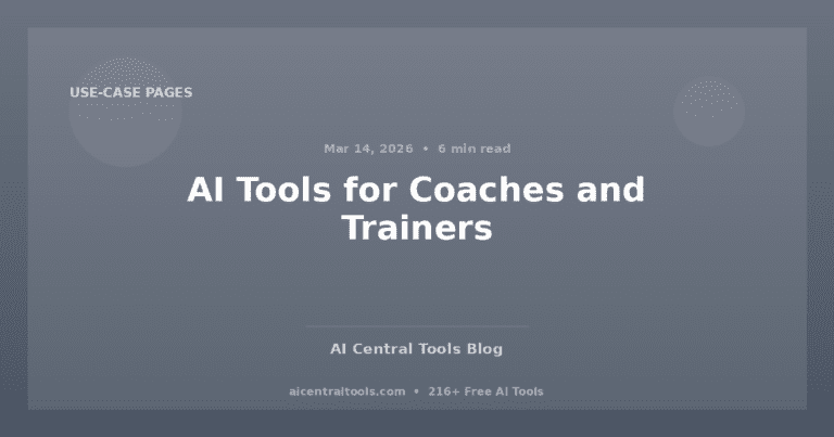 AI Tools for Coaches and Trainers