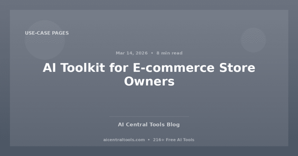 AI Toolkit for E-commerce Store Owners