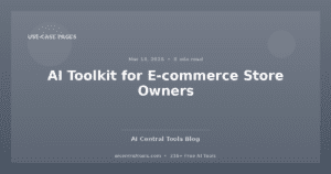 AI Toolkit for E-commerce Store Owners