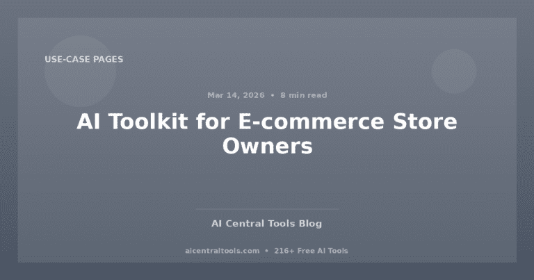 AI Toolkit for E-commerce Store Owners