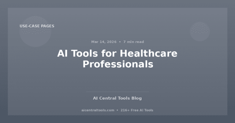 AI Tools for Healthcare Professionals