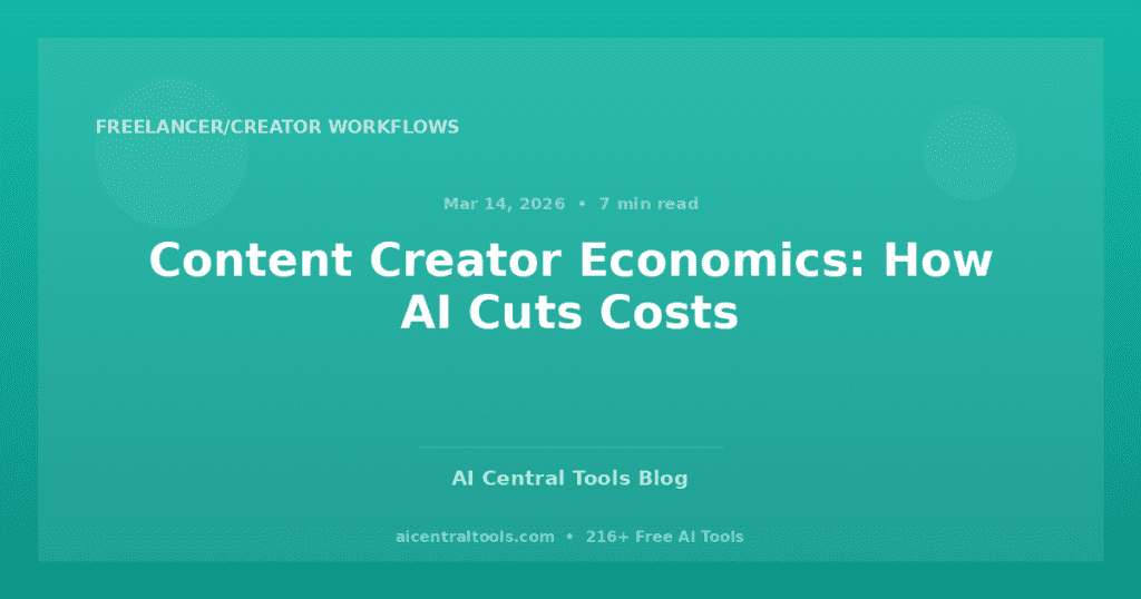 Content Creator Economics: How AI Cuts Costs