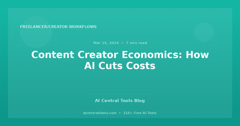Content Creator Economics: How AI Cuts Costs