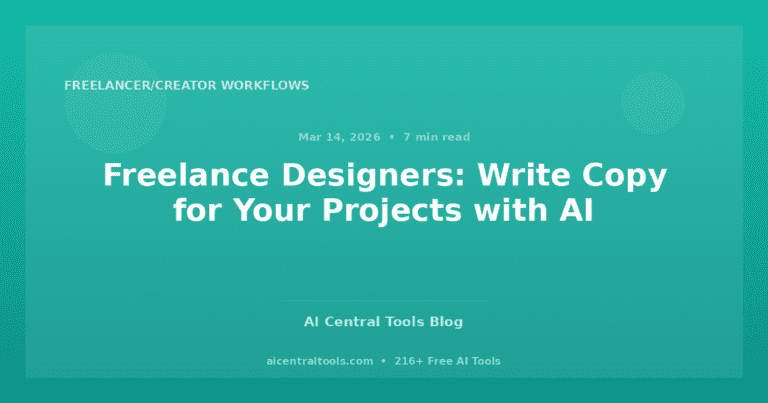 Freelance Designers: Write Copy for Your Projects with AI