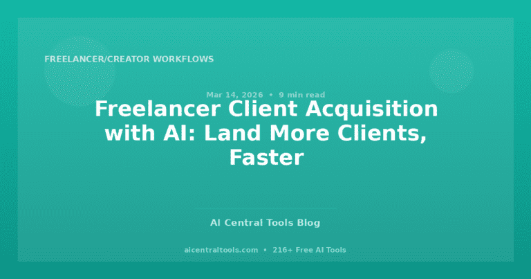 Freelancer Client Acquisition with AI: Land More Clients, Faster