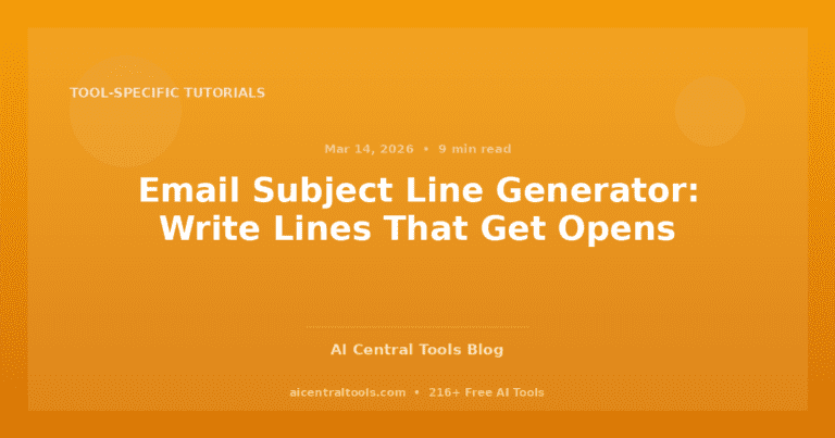 Email Subject Line Generator: Write Lines That Get Opens