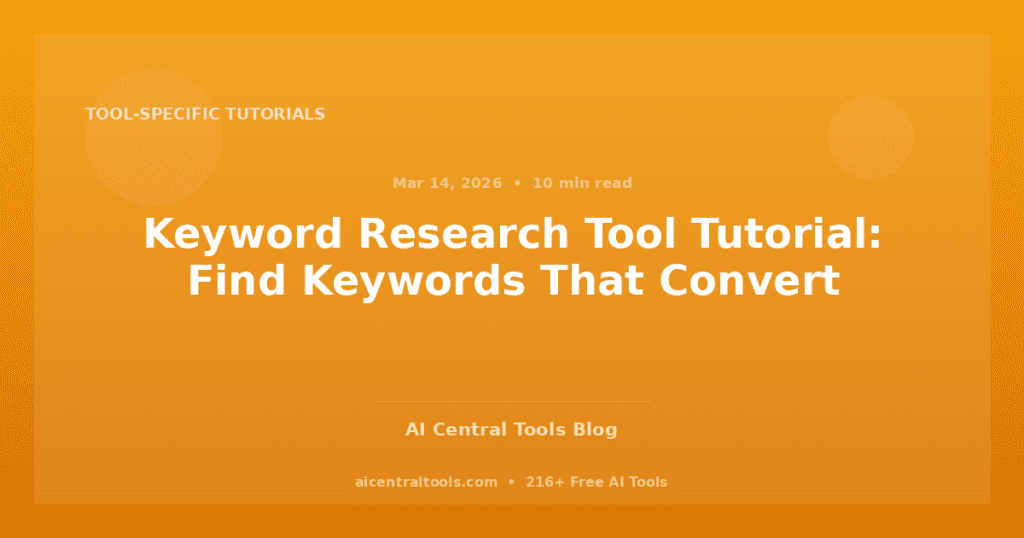 Keyword Research Tool Tutorial: Find Keywords That Convert