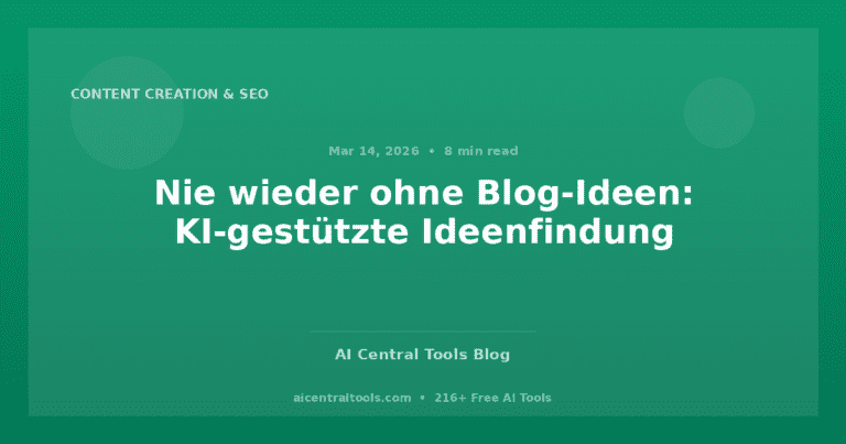 Nie wieder ohne Blog-Ideen: KI-gestützte Ideenfindung