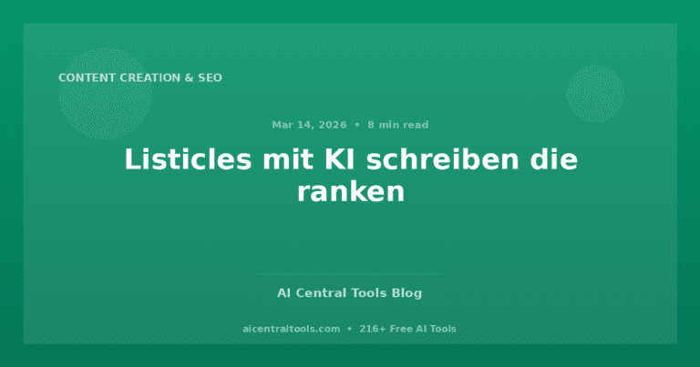 Listicles mit KI schreiben die ranken