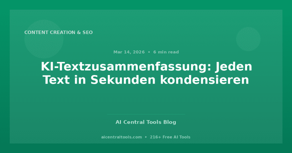 KI-Textzusammenfassung: Jeden Text in Sekunden kondensieren
