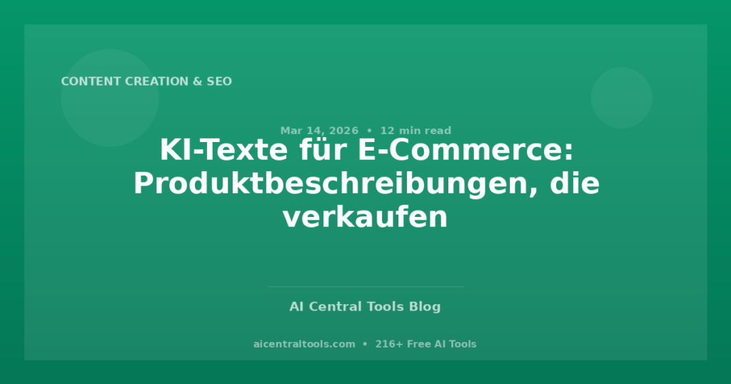 KI-Texte für E-Commerce: Produktbeschreibungen, die verkaufen