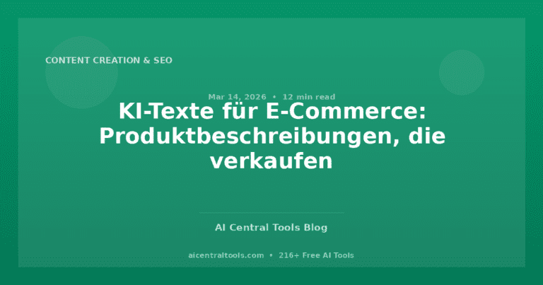 KI-Texte für E-Commerce: Produktbeschreibungen, die verkaufen
