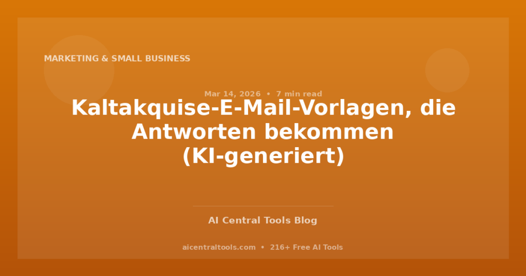 Kaltakquise-E-Mail-Vorlagen, die Antworten bekommen (KI-generiert)