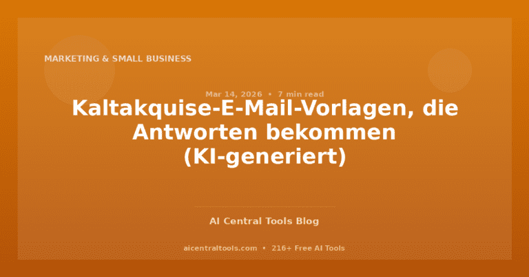 Kaltakquise-E-Mail-Vorlagen, die Antworten bekommen (KI-generiert)