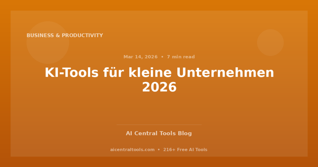 KI-Tools für kleine Unternehmen 2026