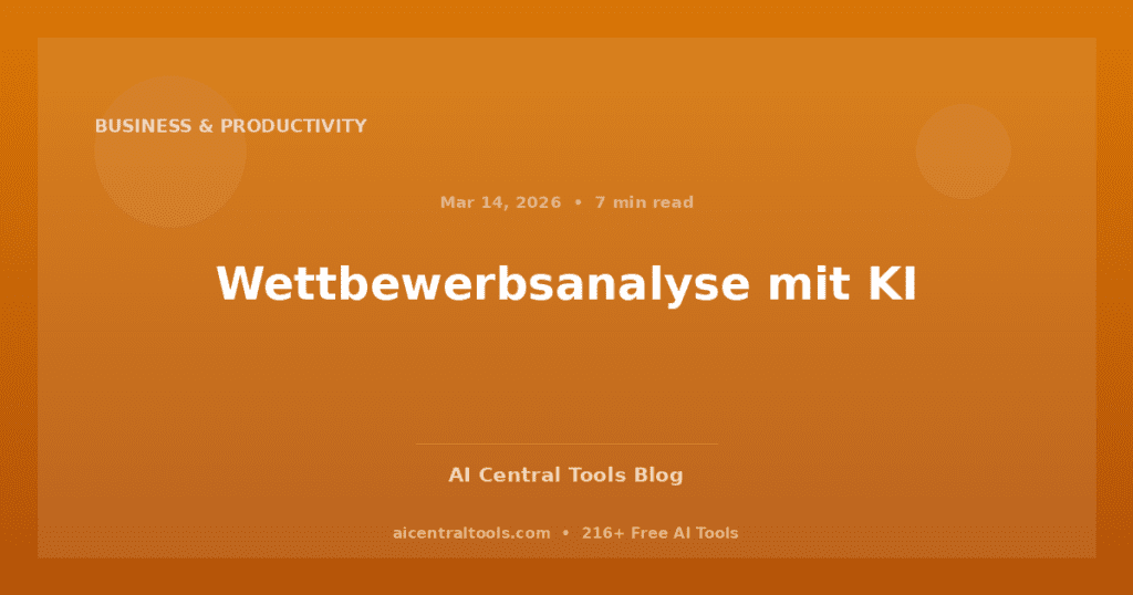 Wettbewerbsanalyse mit KI