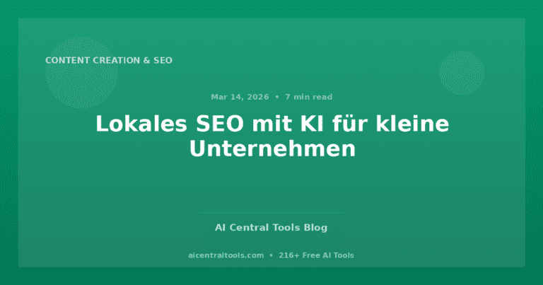 Lokales SEO mit KI für kleine Unternehmen