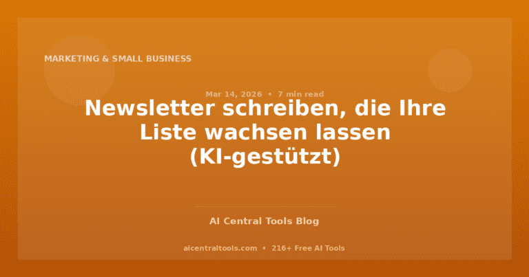 Newsletter schreiben, die Ihre Liste wachsen lassen (KI-gestützt)