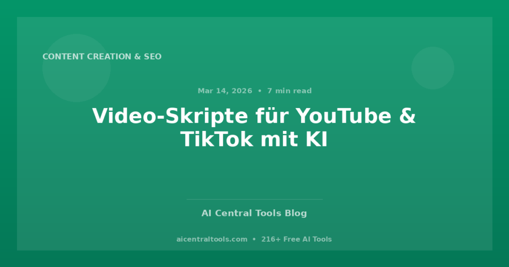 Video-Skripte für YouTube & TikTok mit KI