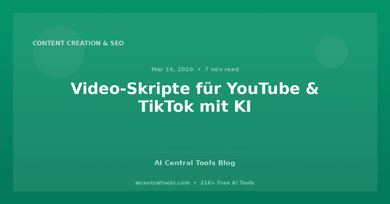 Video-Skripte für YouTube & TikTok mit KI