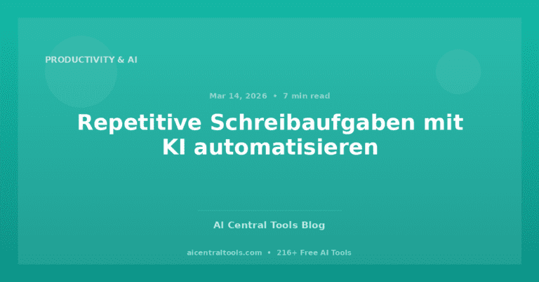 Repetitive Schreibaufgaben mit KI automatisieren