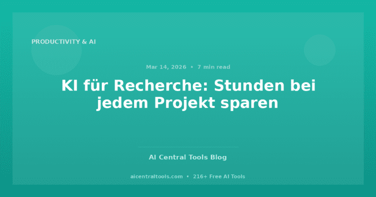 KI für Recherche: Stunden bei jedem Projekt sparen