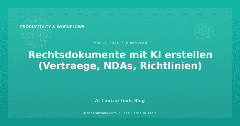 Rechtsdokumente mit KI erstellen (Vertraege, NDAs, Richtlinien)