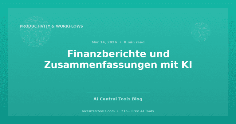 Finanzberichte und Zusammenfassungen mit KI