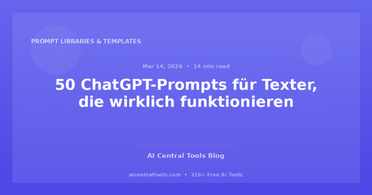 50 ChatGPT-Prompts für Texter, die wirklich funktionieren
