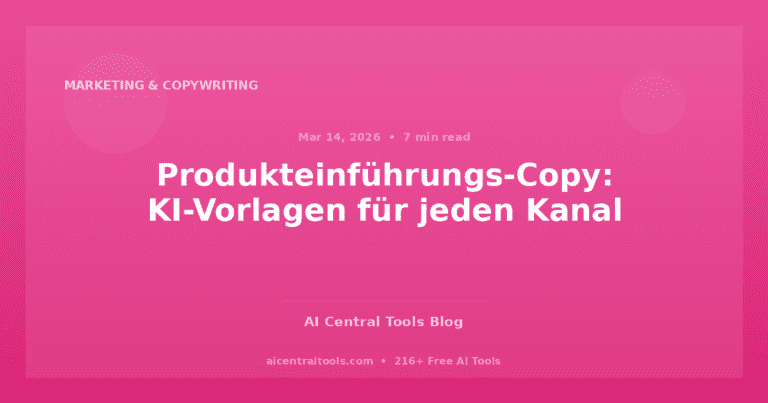 Produkteinführungs-Copy: KI-Vorlagen für jeden Kanal