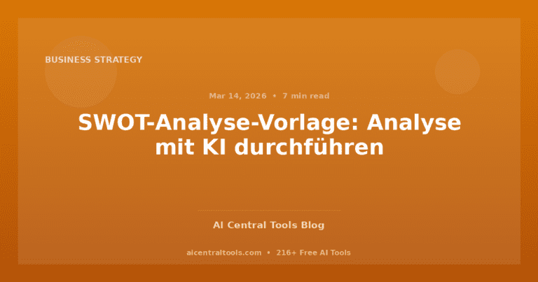 SWOT-Analyse-Vorlage: Analyse mit KI durchführen