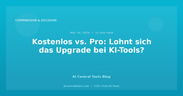 Kostenlos vs. Pro: Lohnt sich das Upgrade bei KI-Tools?